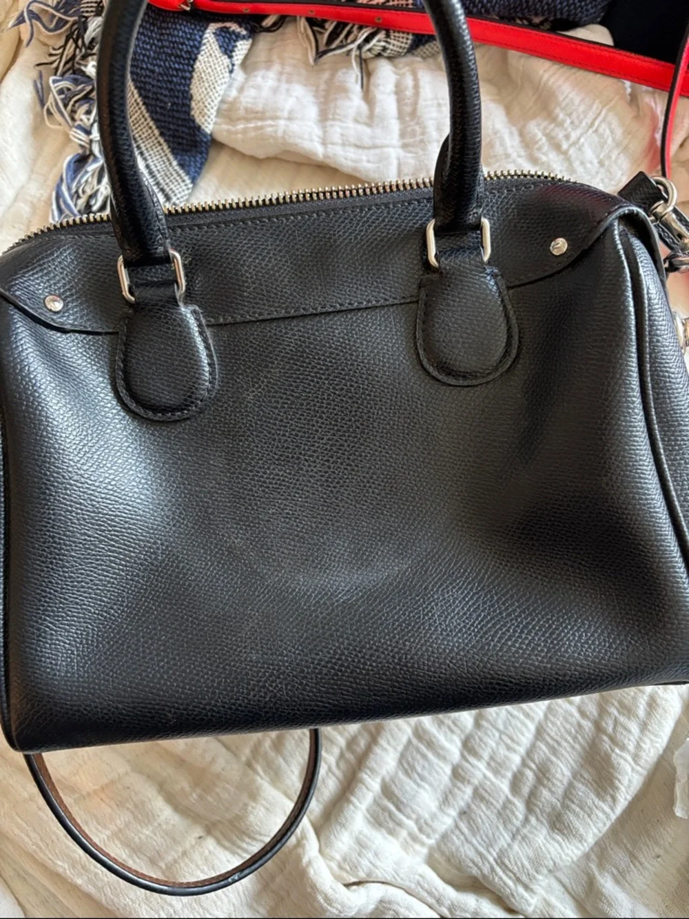 Coach x Peanuts Limited Edition Black Leather Satchel - Picture 2 of 5